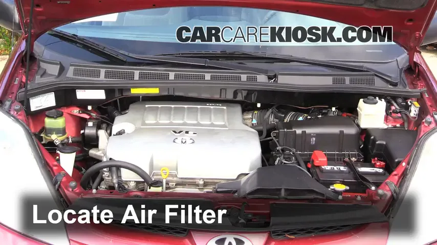 2008 Toyota Sienna CE 3.5L V6 Mini Passenger Van Air Filter (Engine)